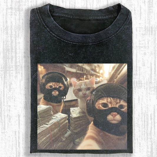 WACKY CAT MEME T-SHIRT