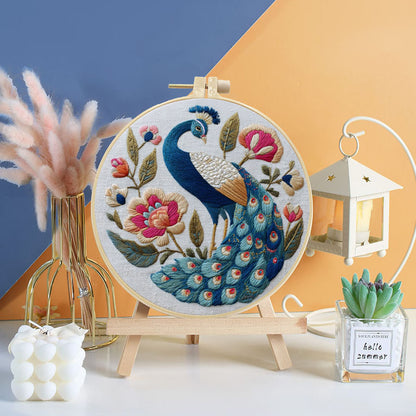Regal Peacock Embroidery Kit
