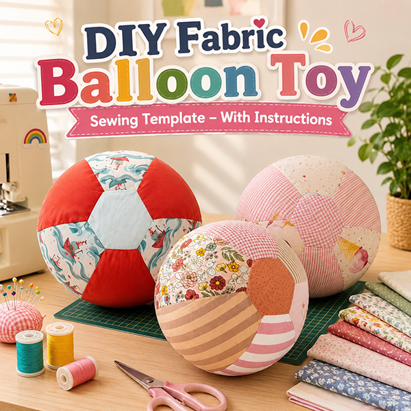 DIY Fabric Balloon Toy Sewing Template – With Instructions