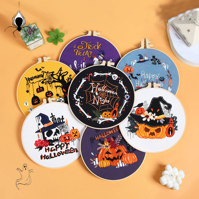 Halloween Delight Embroidery Kit: Create Spooky Masterpieces