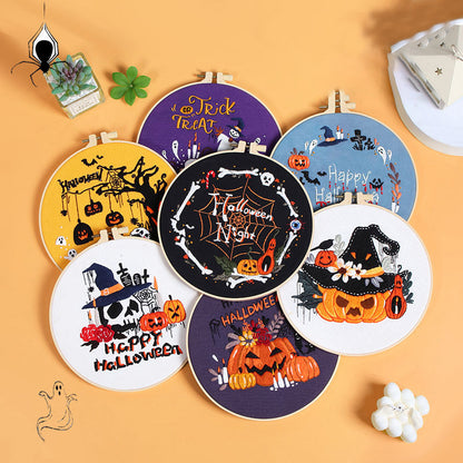 Halloween Delight Embroidery Kit: Create Spooky Masterpieces