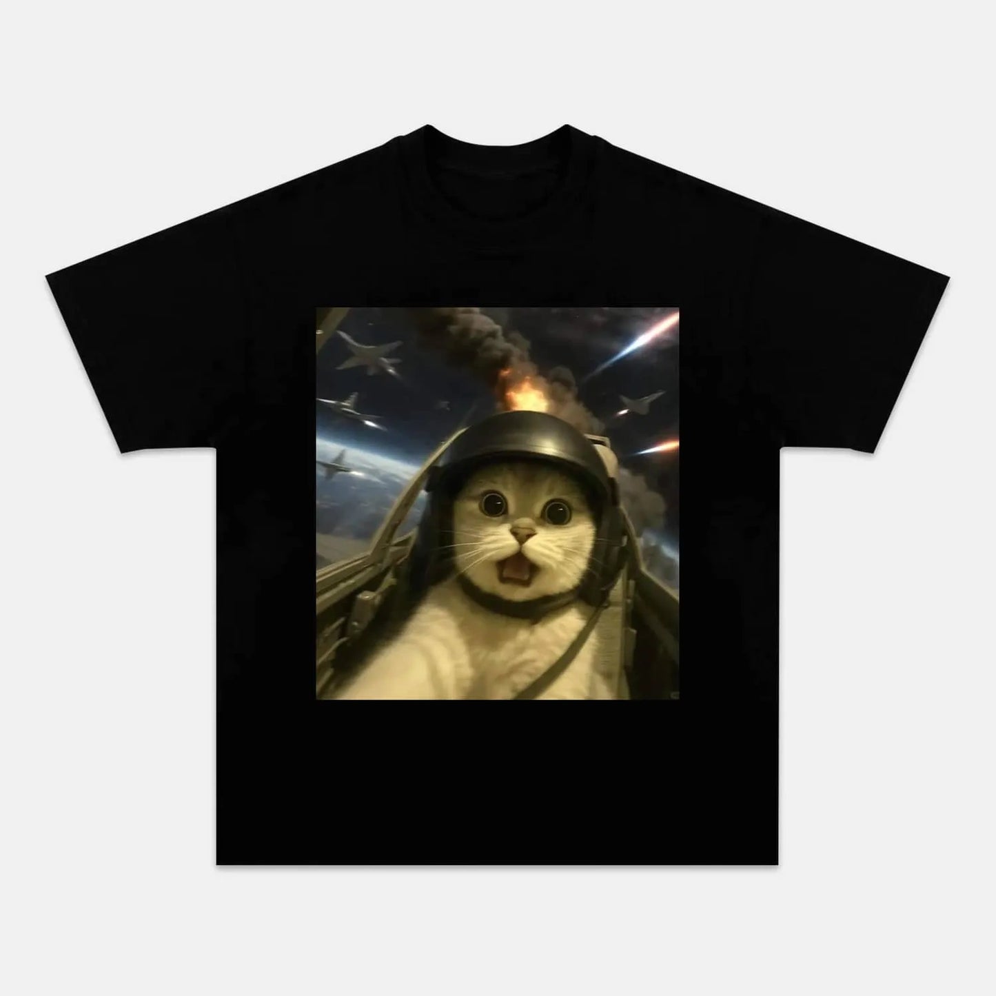 Wacky Pilot Cat T-shirt
