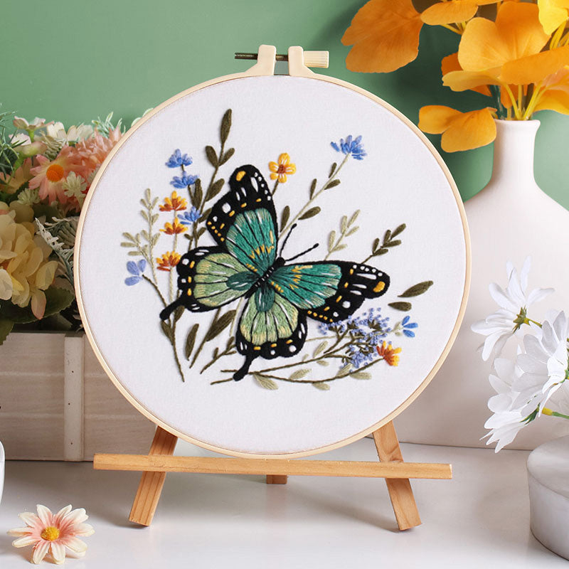 Butterfly Symphony Embroidery Kit: Embark on a Vibrant Stitching Journey