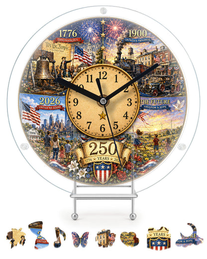 DIY Acrylic Puzzle Clock Kit - History Timeline Evolution