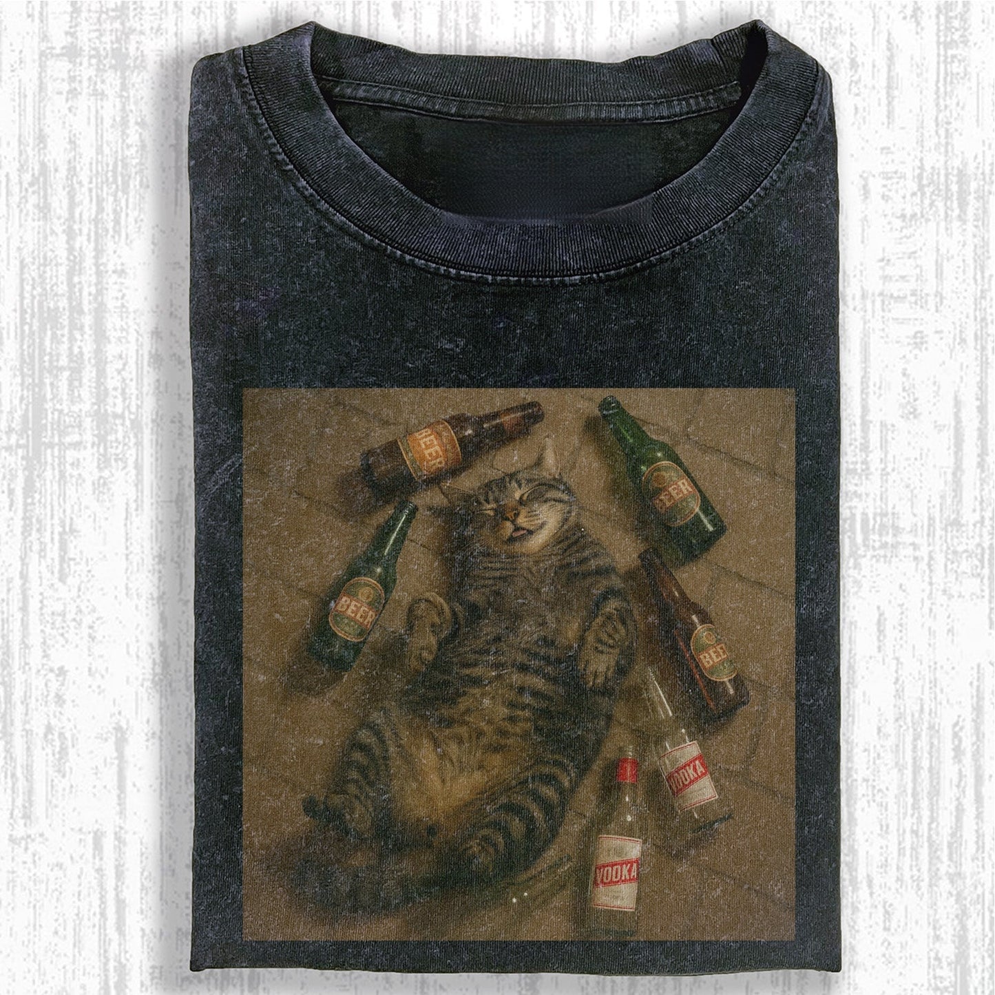 WACKY HANGOVER CAT T-SHIRT