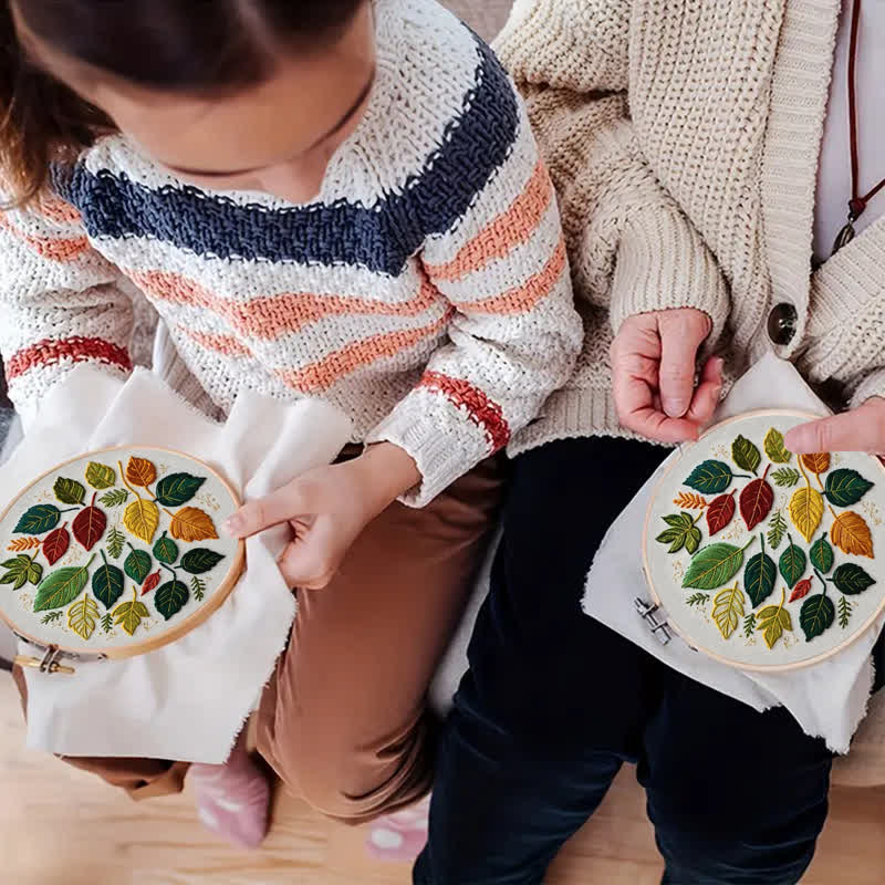 Rubbyoo Embroidery Kit - Fallen Leaves