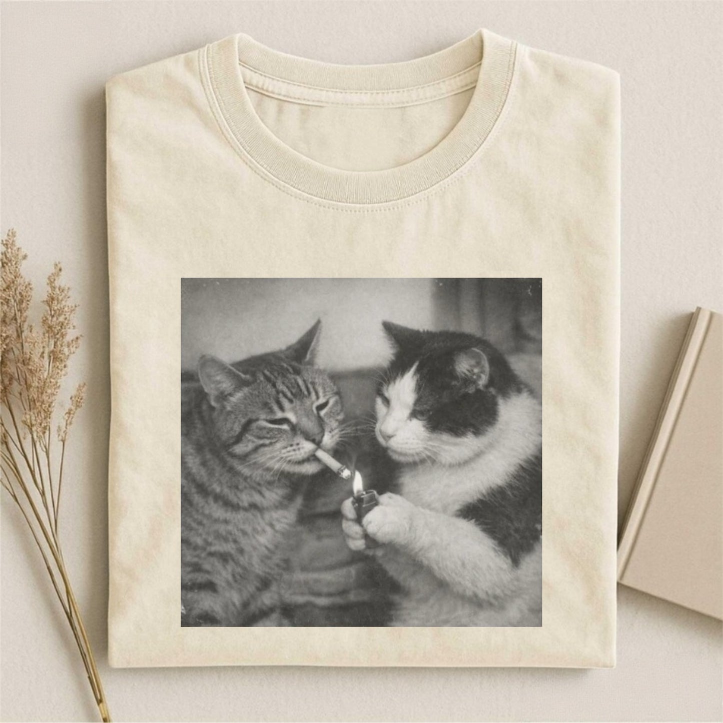 Comfort Colors Retro Funny Cat T-Shirt
