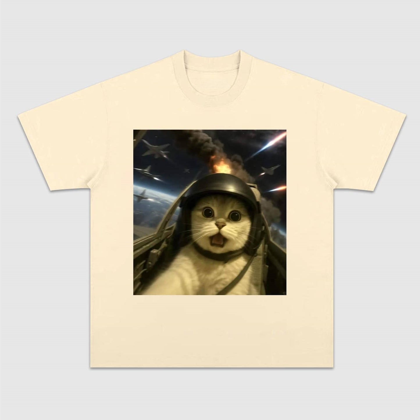 Wacky Pilot Cat T-shirt