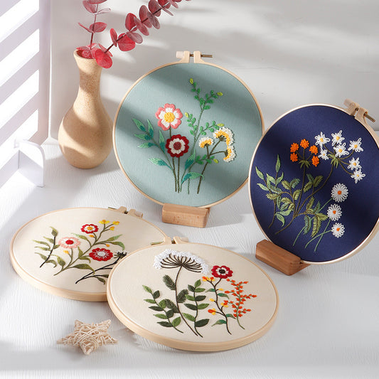 Botanical Blossoms Embroidery Kit: Craft Your Floral Masterpiece