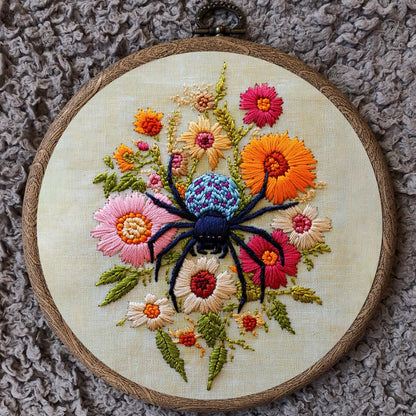 Rubbyoo Embroidery Kit-  Insects Spring Flowers