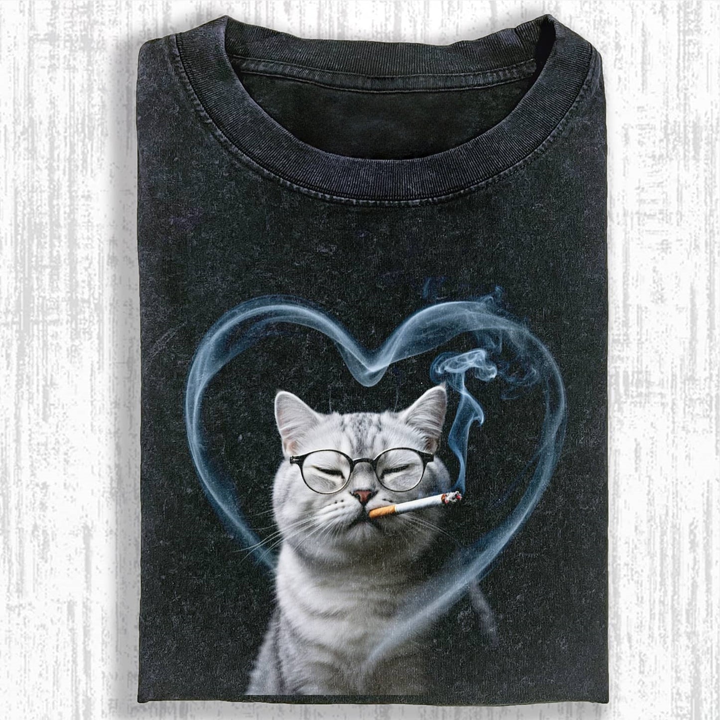 SMOKING CAT MEME T-SHIRT