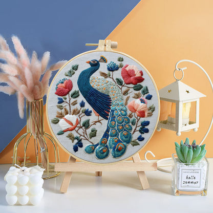 Regal Peacock Embroidery Kit