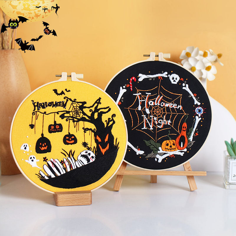 Halloween Delight Embroidery Kit: Create Spooky Masterpieces