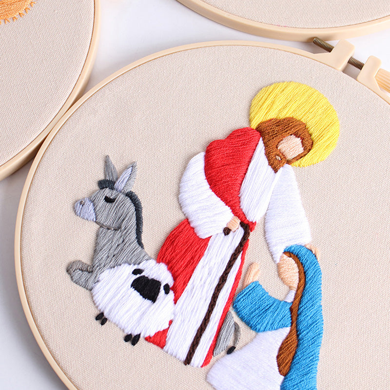 Nativity Scene Embroidery Kit: Celebrate the Spirit of the Season with Every Stitch