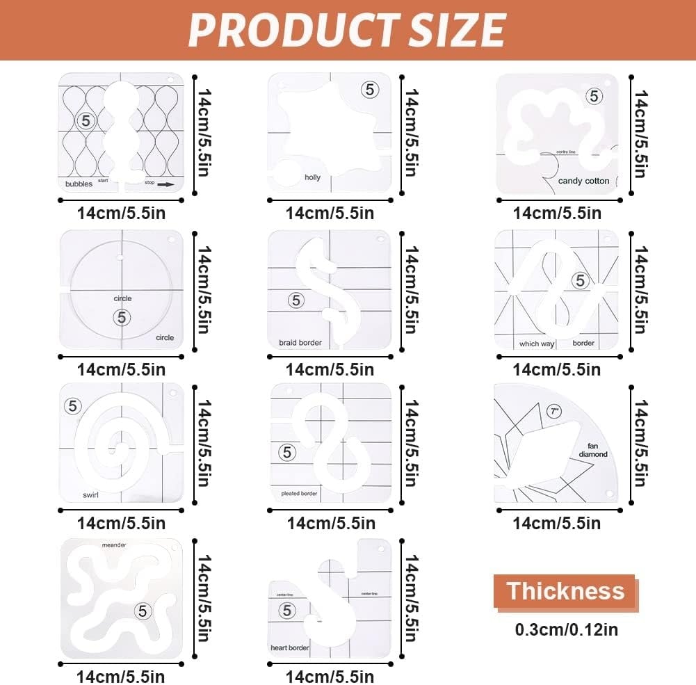 🥰 2025 Hot Sale Free-Motion Garment Ruler Set (11 PCS)+ Foot attachment