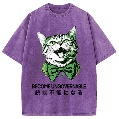St. Patrick's Day Prank Cat Washed T-Shirt