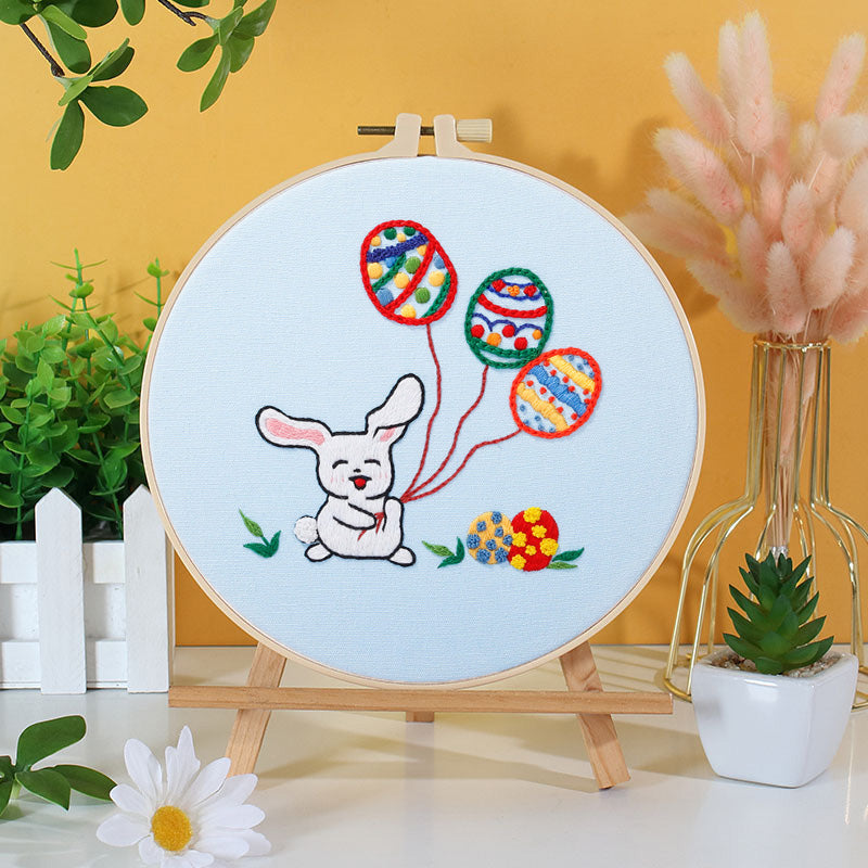 Easter Bunny Embroidery Kit: Craft Your Spring-Inspired Masterpiece
