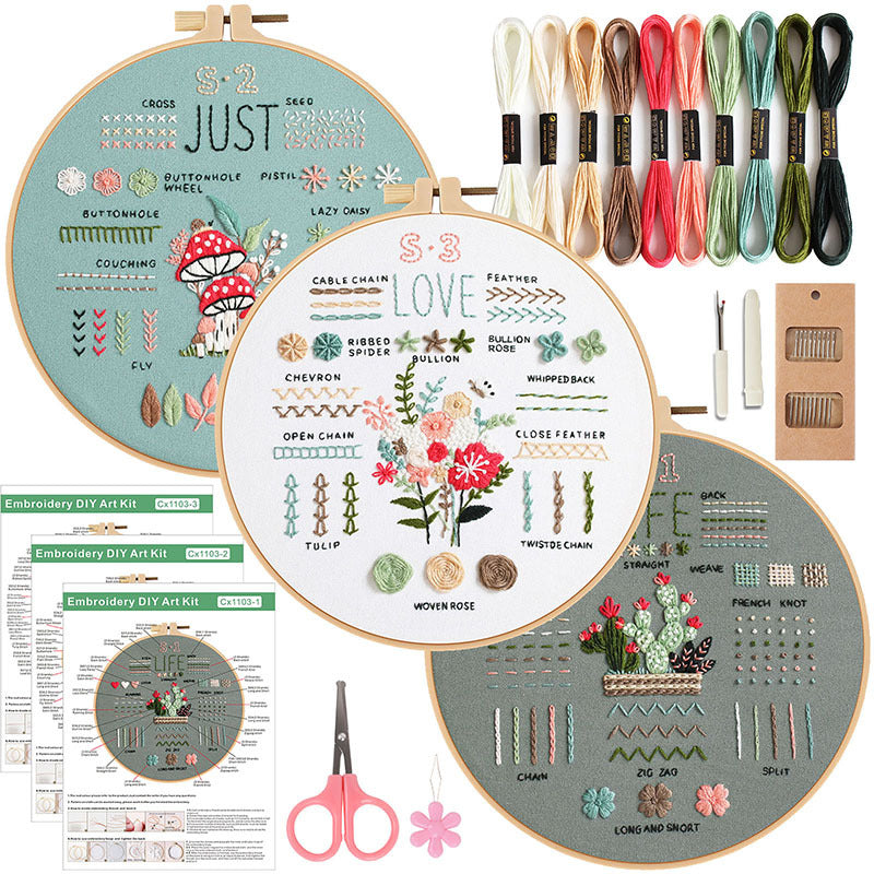 Stitch Mastery Embroidery Kit: Perfect Your Craft with Diverse Designs