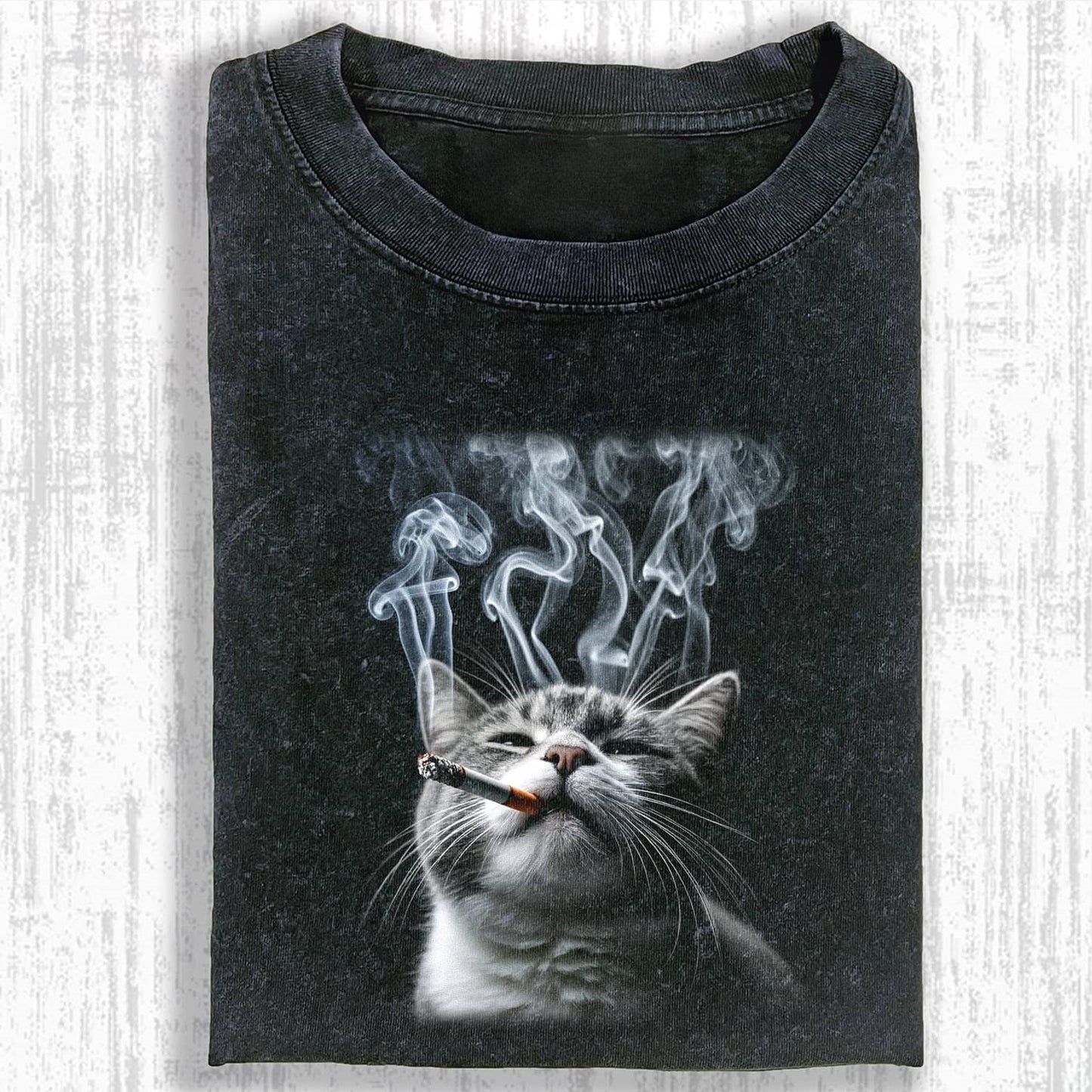 SMOKING CAT MEME T-SHIRT