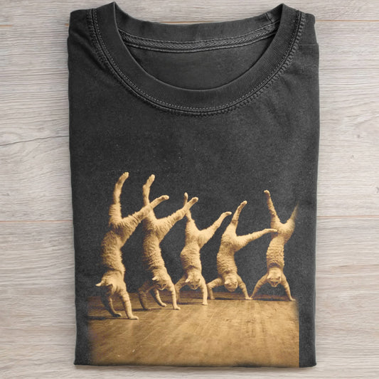 RETRO CAT UPSIDE-DOWN T-SHIRT