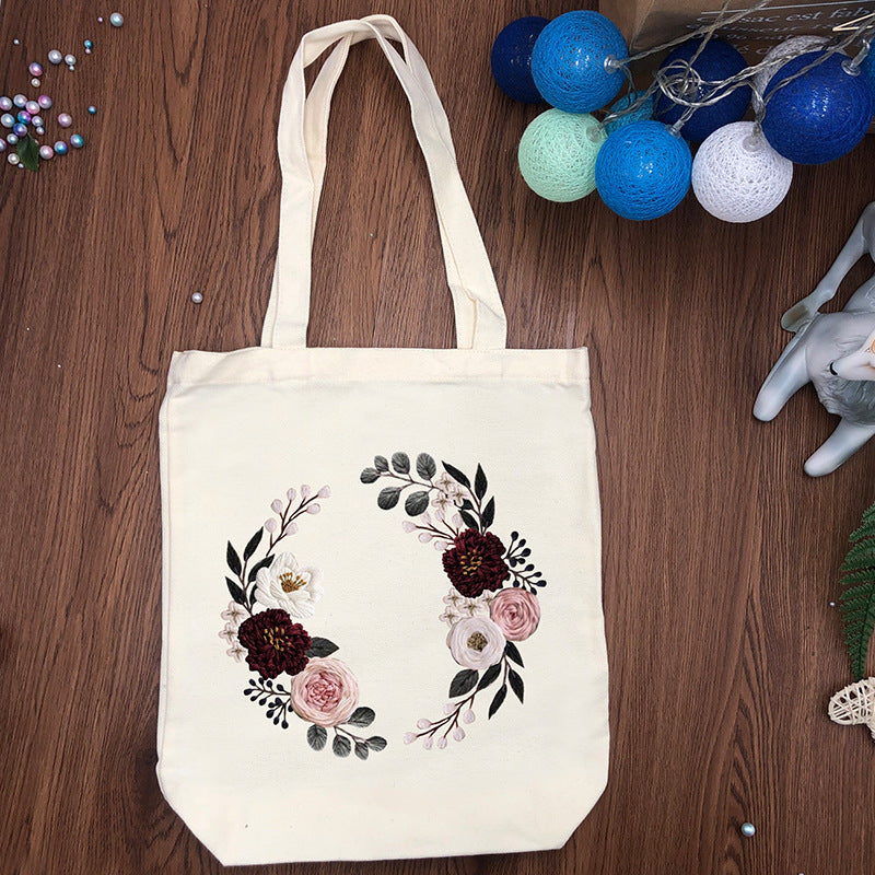 Hanging Floral Canvas Bag: Embroider Your Unique Style
