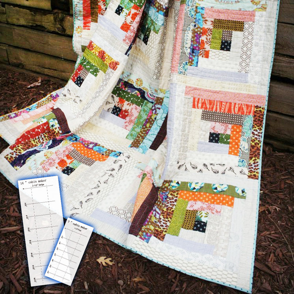 Log Cabin Maker Template Set- With Instructions