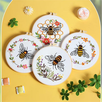 DIY Bee Embroidery Kit: Craft Your Nature-Inspired Masterpiece