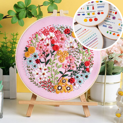 Floral Paradise Embroidery Kit: Create Your Blossoming Masterpiece