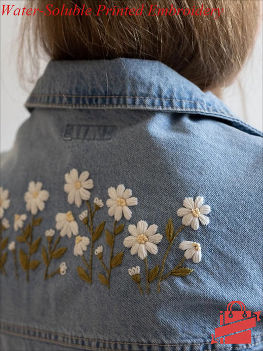 DIY Water-Soluble Printed Denim Large And Small Embroidery