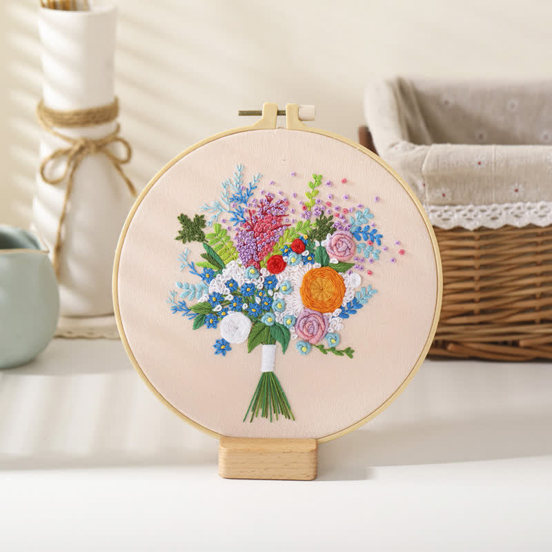 Rubbyoo Embroidery Kit - Flower Bouquet