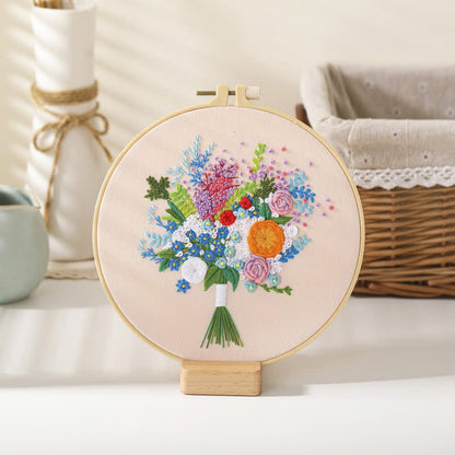 Rubbyoo Embroidery Kit - Flower Bouquet