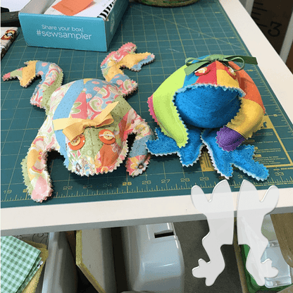 Stuffed Frog Toy Sewing Template Ruler Set - With Instructions