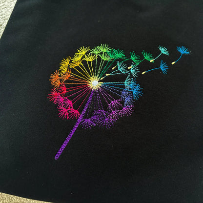 Stick & Stitch Water-Soluble Embroidery Rainbow Dandelion