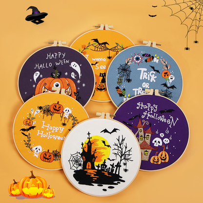 Haunted Halloween Embroidery Kit series for Beginners