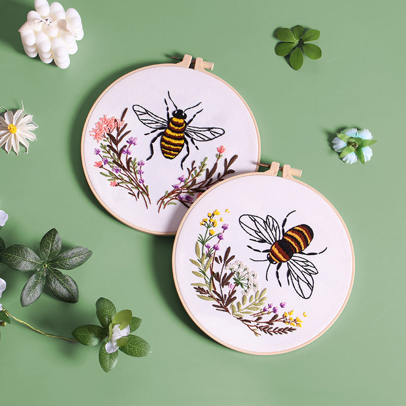 DIY Bee Embroidery Kit: Craft Your Nature-Inspired Masterpiece