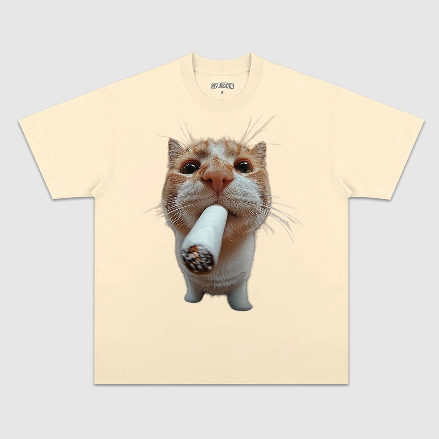 Wacky Cat Smoking a Cigar T-shirt