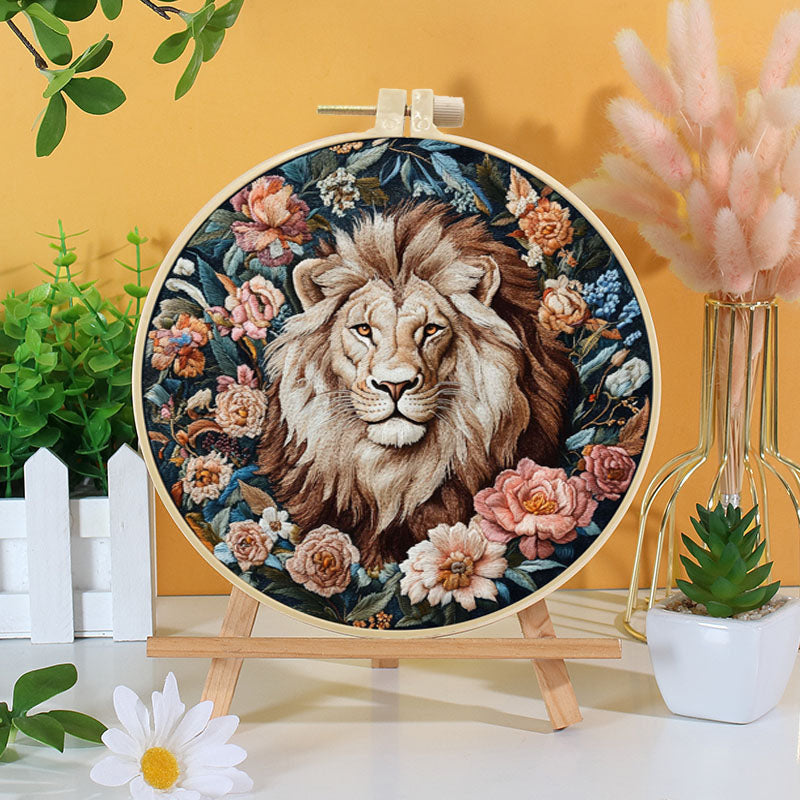 Majestic Lion Embroidery Kit