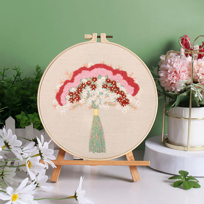 Blooming Bouquet Embroidery Kit: Craft Your Floral Masterpiece