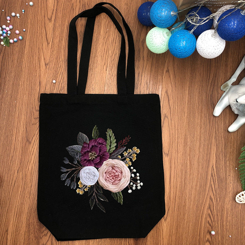 Hanging Floral Canvas Bag: Embroider Your Unique Style