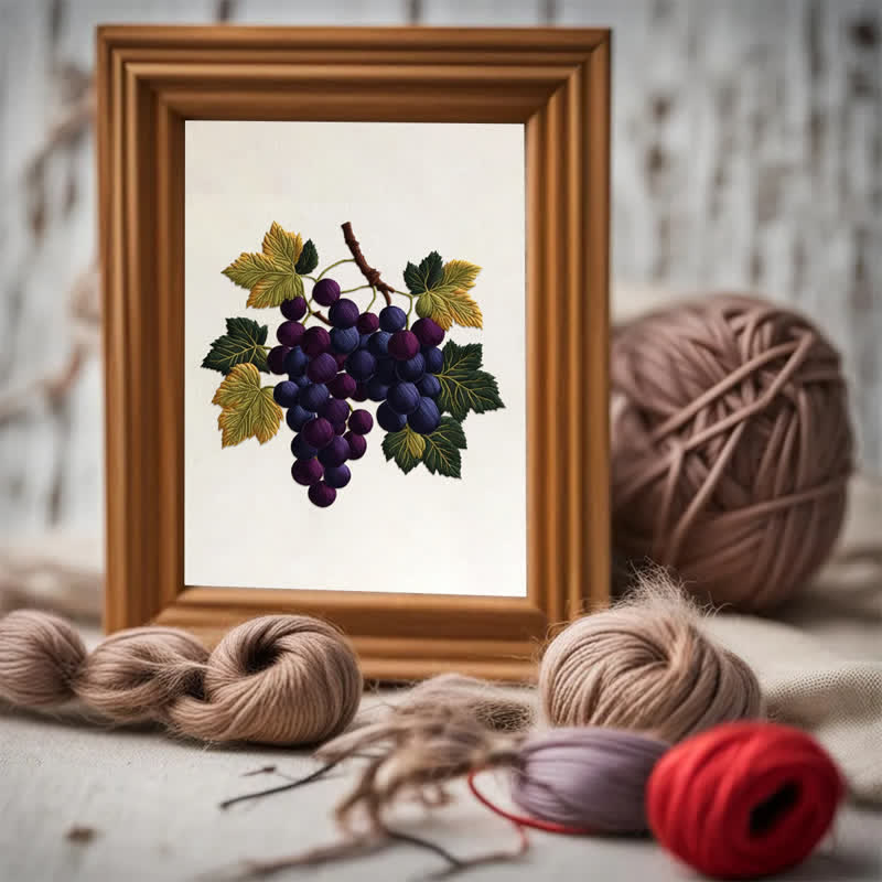 Rubbyoo Embroidery Kit -  Grapes