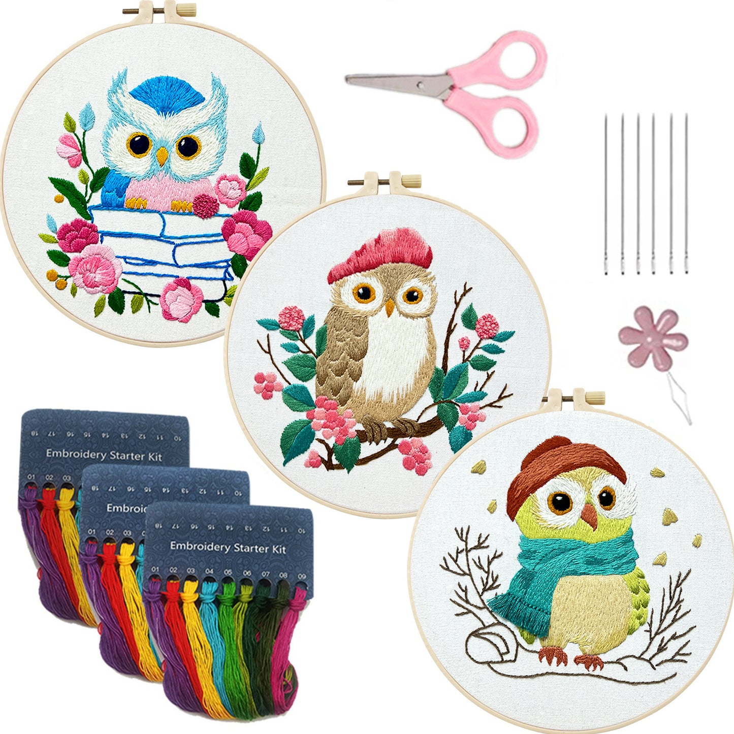 Whimsical Owl - Themed DIY Embroidery Kits