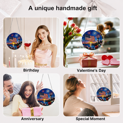 Acrylic Jigsaw Puzzle Suncatcher - Independence Day Celebrations