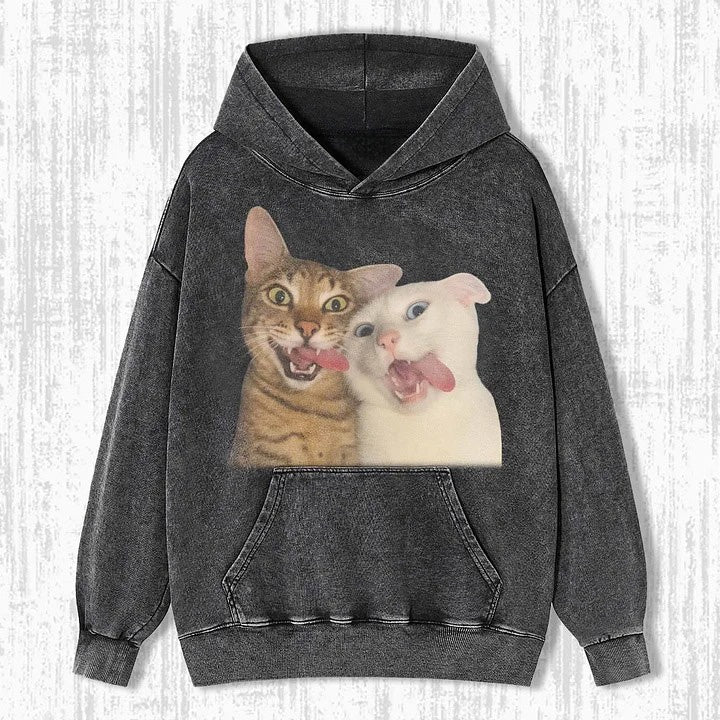 Wacky Goofy Cats Sticking Out Tongues T-shirt