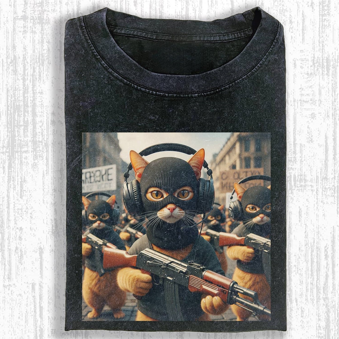 WACKY CAT MEME T-SHIRT