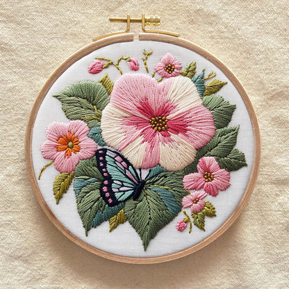 Rubbyoo Embroidery Kit - Butterfly Bloom | DIY Craft Kits  Needlework Gift