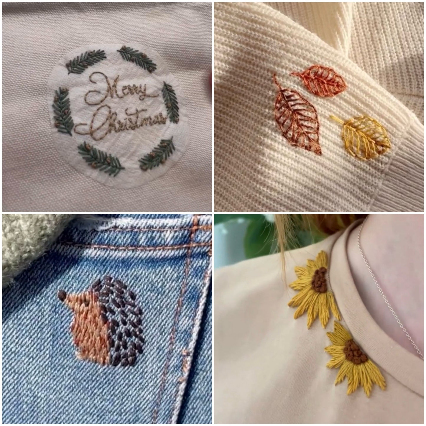 DIY Water-Soluble Printed Fly Set Embroidery