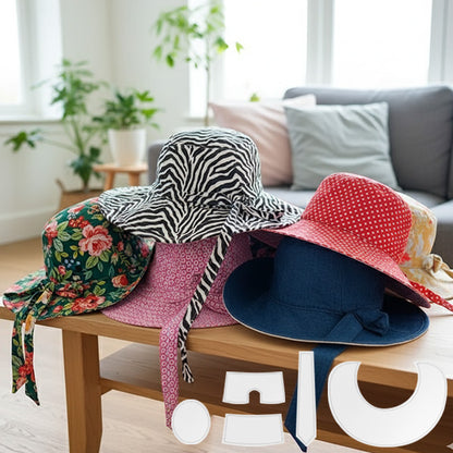 Custom Bow Sun Hats For Kids & Women Template Cutting Ruler Set-With Instructions