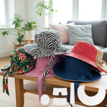 🌞50% OFF Summer Special Offer -  Bow Sunhat Template Cutting Ruler Set-With Instructions