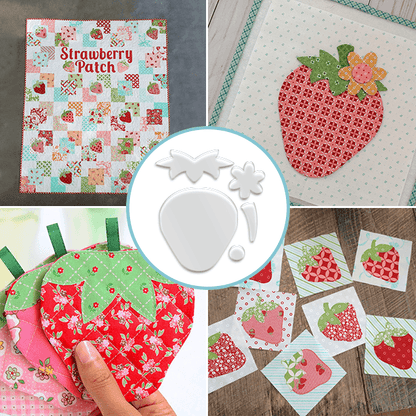 Vintage Strawberries Quilt Template - With Instruction