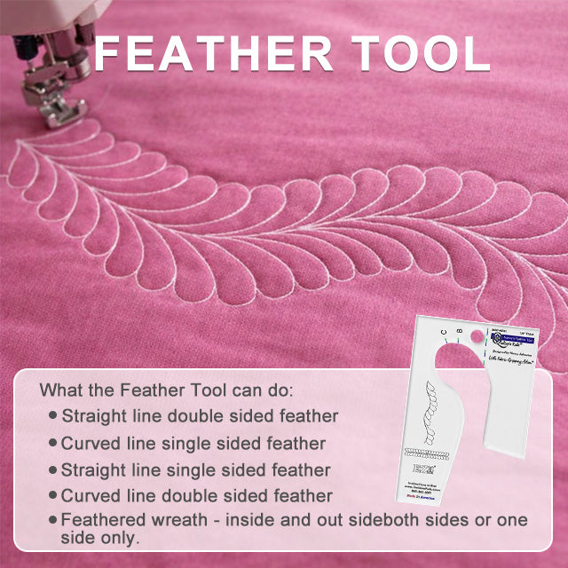 Feather Quilting Tool | Quilting Template | Rulerwork Quilting